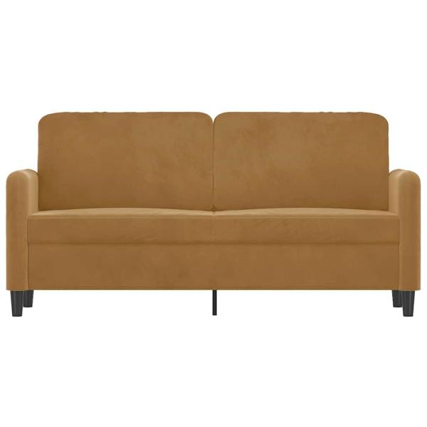 2-Sitzer-Sofa Braun 140 cm Samt