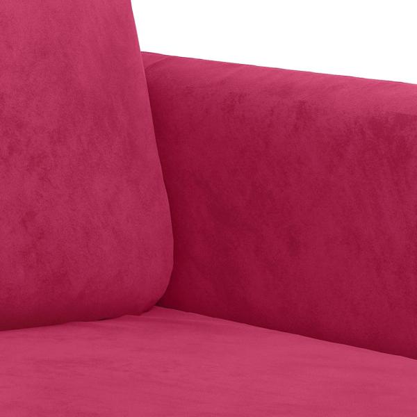 3-Sitzer-Sofa Weinrot 180 cm Samt
