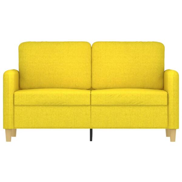 2-Sitzer-Sofa Hellgelb 120 cm Stoff