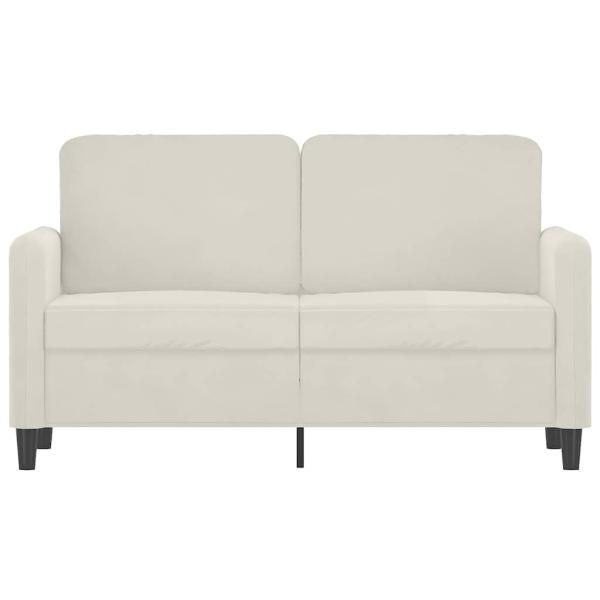 2-Sitzer-Sofa Creme 120 cm Samt