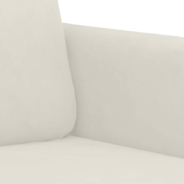 2-Sitzer-Sofa Creme 120 cm Samt