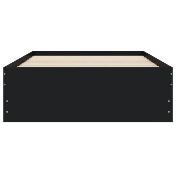 Bettgestell mit Schubladen Schwarz 90x200 cm Holzwerkstoff