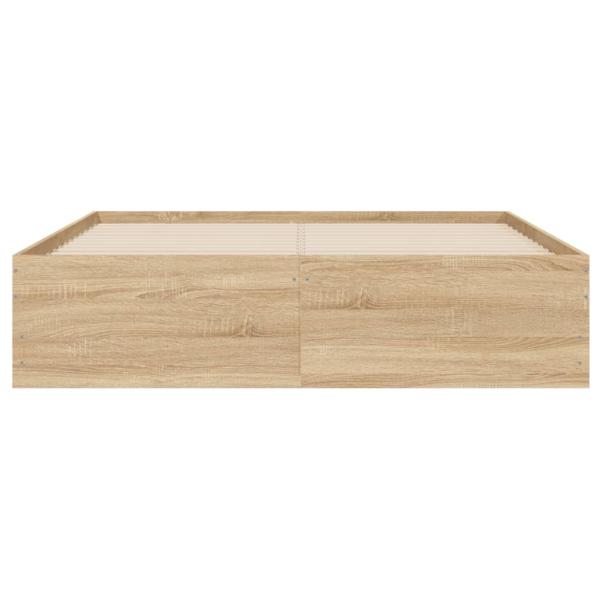 Bettgestell mit Schubladen Sonoma-Eiche 135x190cm Holzwerkstoff