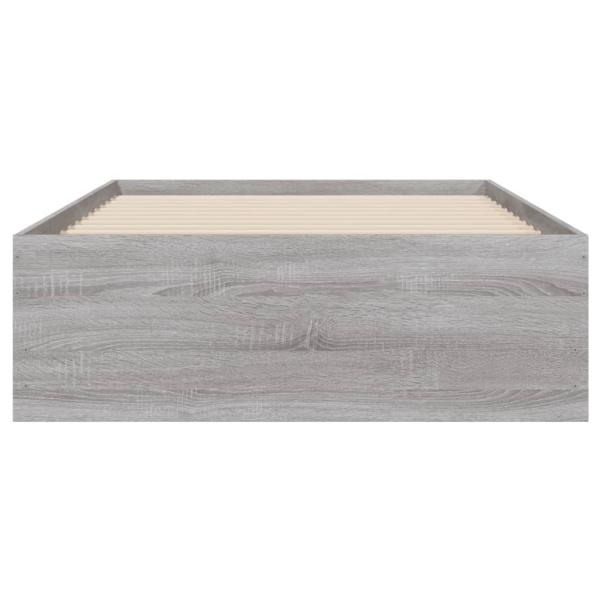 Bettgestell mit Schubladen Grau Sonoma 90x190 cm Holzwerkstoff