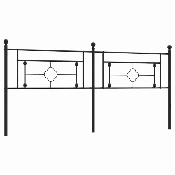 Ersatz-Kopfteil Metall Schwarz 200 cm