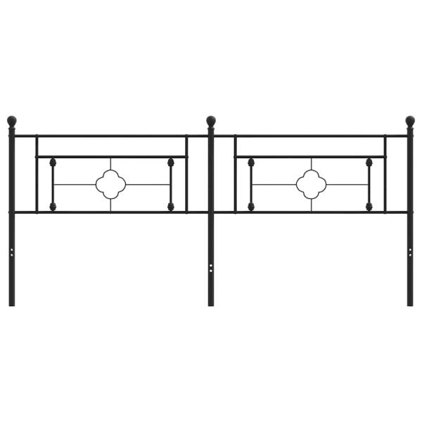 Ersatz-Kopfteil Metall Schwarz 200 cm