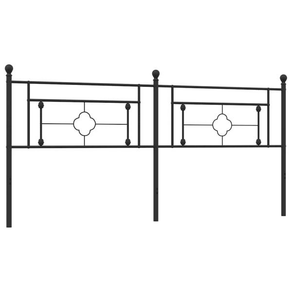 Ersatz-Kopfteil Metall Schwarz 200 cm