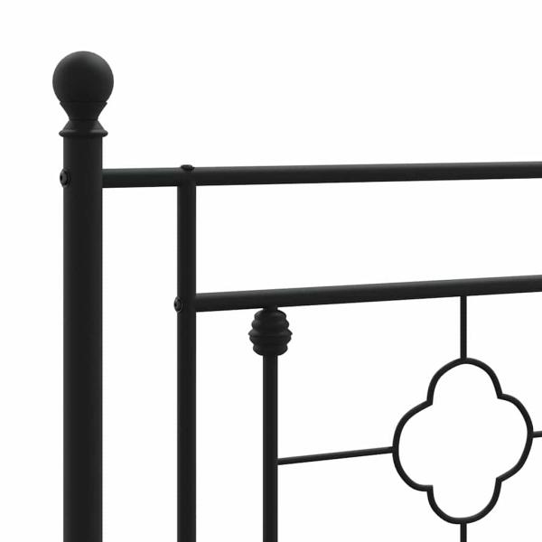 Ersatz-Kopfteil Metall Schwarz 200 cm