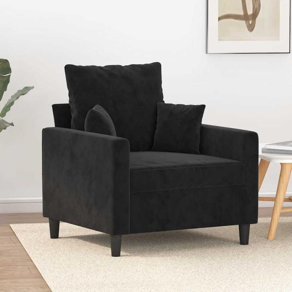 ARDEBO.de - Sessel Schwarz 60 cm Samt
