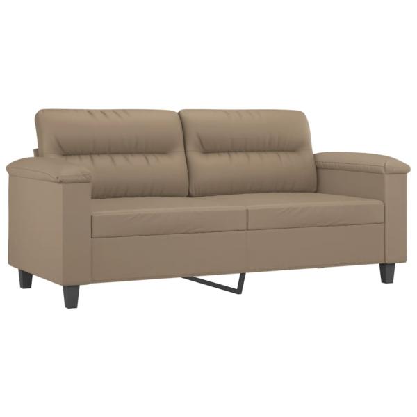 2-Sitzer-Sofa Cappuccino 140 cm Kunstleder