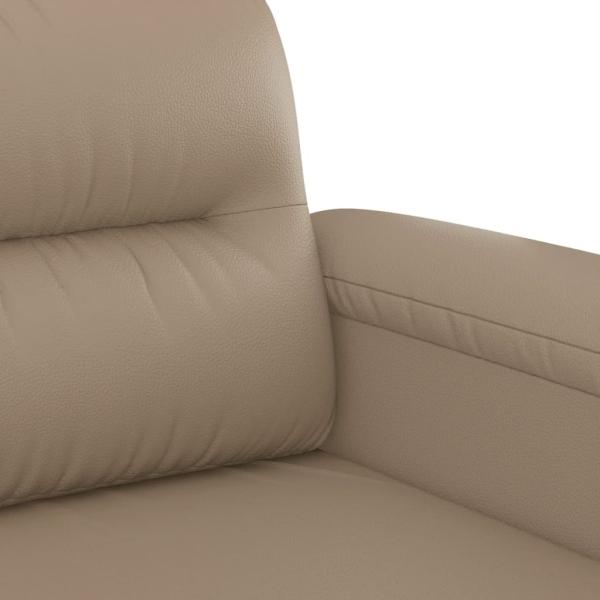 2-Sitzer-Sofa Cappuccino 140 cm Kunstleder