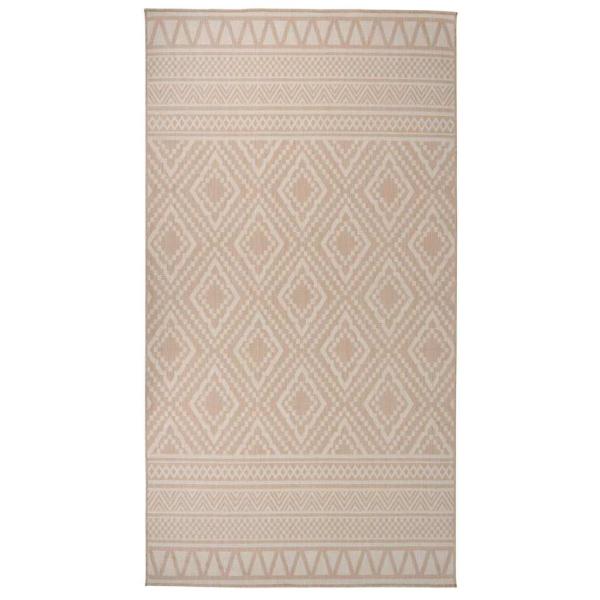 ARDEBO.de - Outdoor-Teppich Flachgewebe 80x150 cm Braun Gestreift