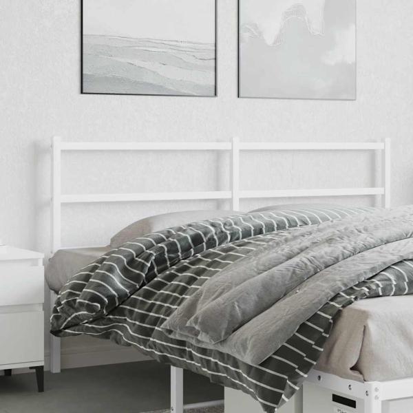 ARDEBO.de - Ersatz-Kopfteil Metall Weiß 160 cm
