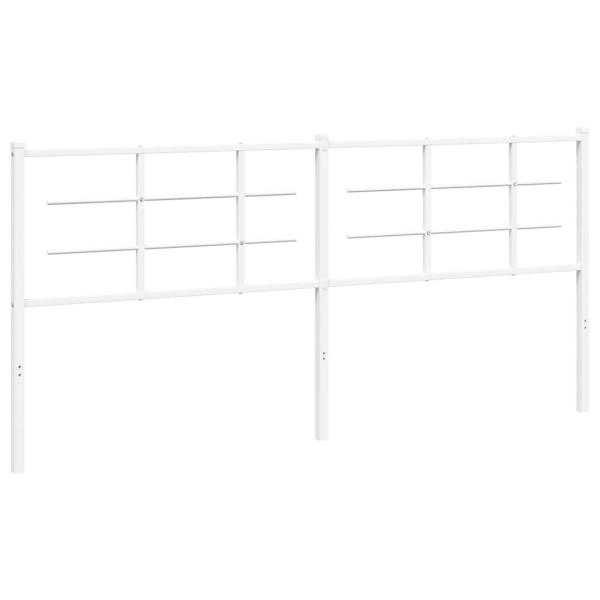 Ersatz-Kopfteil Metall Weiß 200 cm