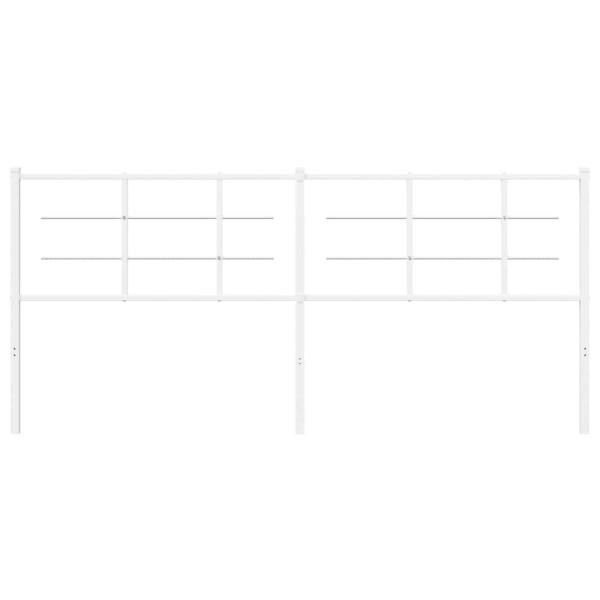 Ersatz-Kopfteil Metall Weiß 200 cm