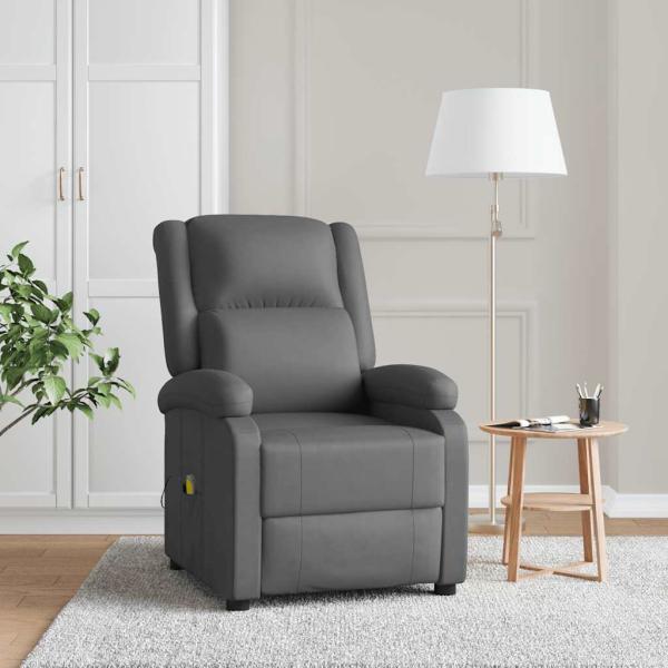 ARDEBO.de - Massagesessel Grau Kunstleder