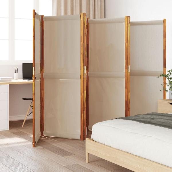 ARDEBO.de - 6-tlg. Paravent Taupe 420x180 cm