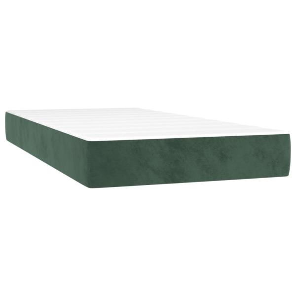 Taschenfederkernmatratze Mittel Dunkelgrün 120x190x20 cm Samt