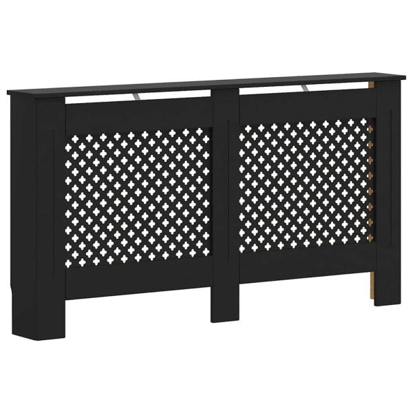 Heizkörperverkleidung Schwarz 152x19x81,5 cm MDF