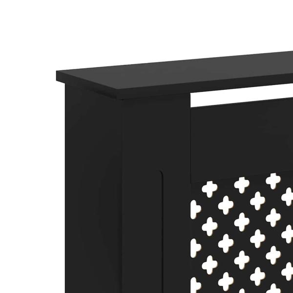 Heizkörperverkleidung Schwarz 152x19x81,5 cm MDF
