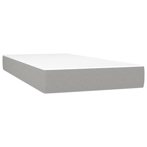 Taschenfederkernmatratze Mittel Hellgrau 120x190x20 cm Stoff