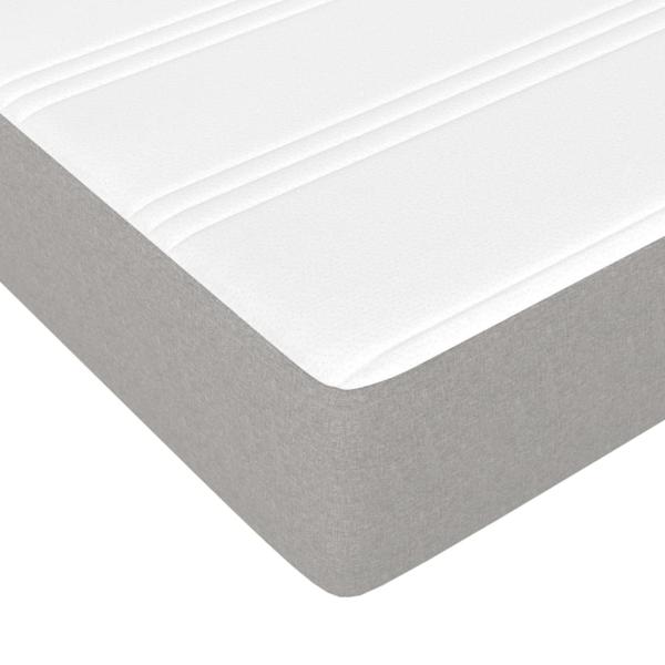 Taschenfederkernmatratze Mittel Hellgrau 120x190x20 cm Stoff