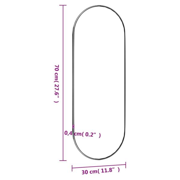Wandspiegel 30x70 cm Glas Oval