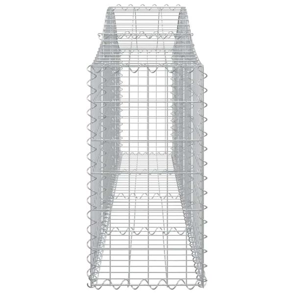 Gabionen mit Hochbogen 3 Stk. 200x30x60/80 cm Verzinktes Eisen