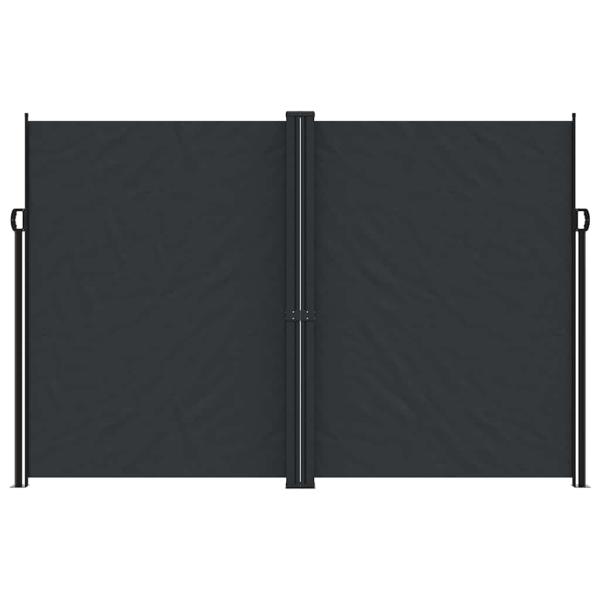 Seitenmarkise Ausziehbar Schwarz 220x1200 cm