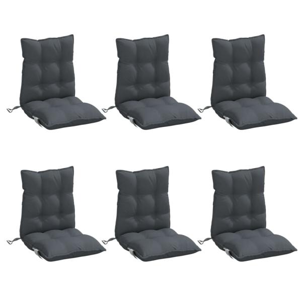 Outdoor-Kissen 6 stk. Anthrazit 100 x 50 x 7 cm Keine