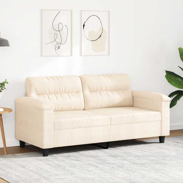 ARDEBO.de - 2-Sitzer-Sofa Beige 140 cm Mikrofasergewebe