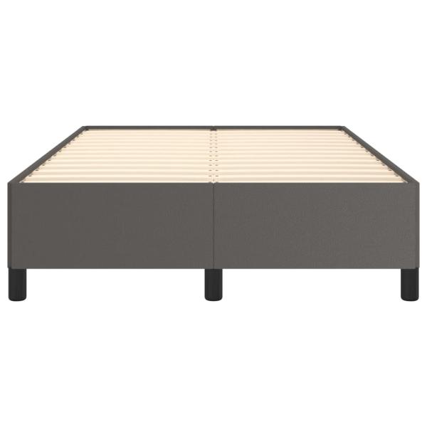 Bettgestell ohne Matratze Grau 120x190 cm Kunstleder