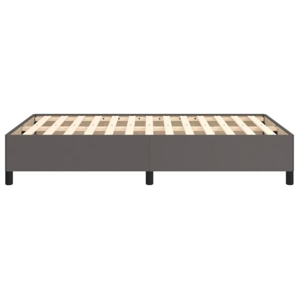 Bettgestell ohne Matratze Grau 120x190 cm Kunstleder