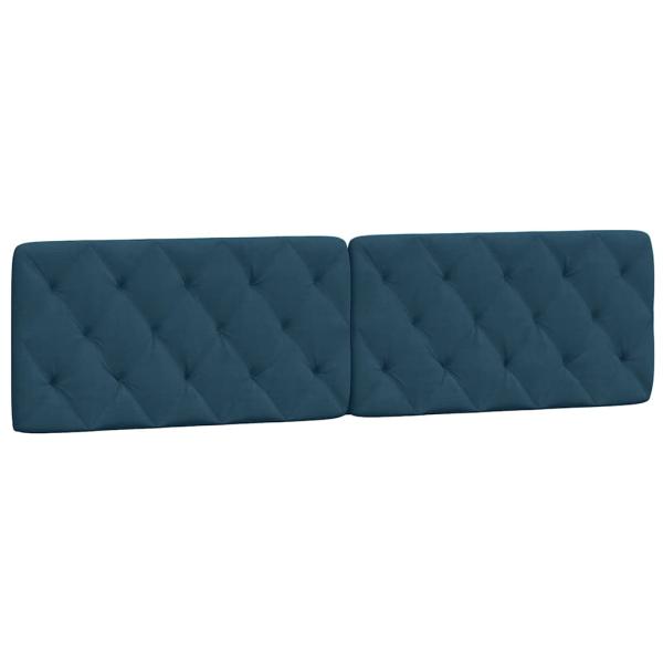 Bettgestell ohne Matratze Blau 200x200 cm Samt