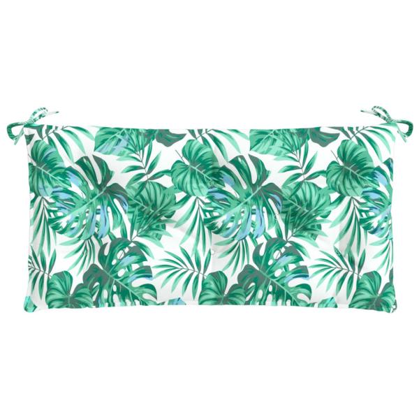 Gartenbank-Auflage Blattmuster 110x50x7 cm Oxford-Gewebe
