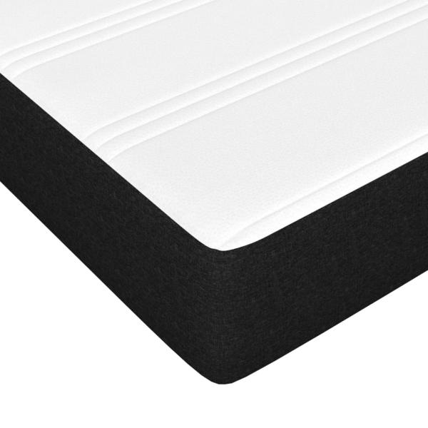 Taschenfederkernmatratze Mittel Schwarz 120x190x20 cm Stoff