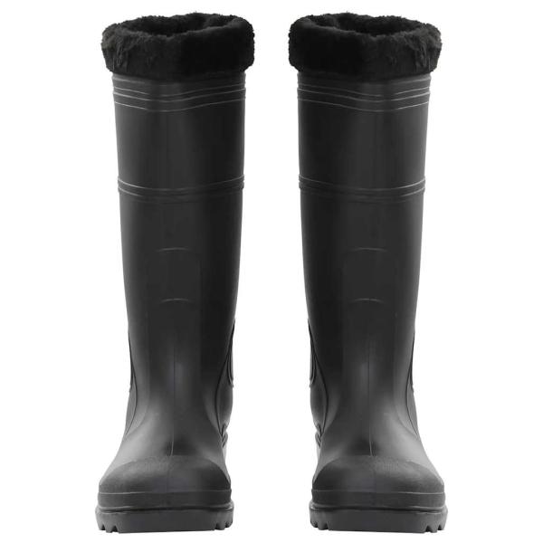 Gummistiefel mit Herausnehmbarem Innenfutter Schwarz Gr. 45 PVC