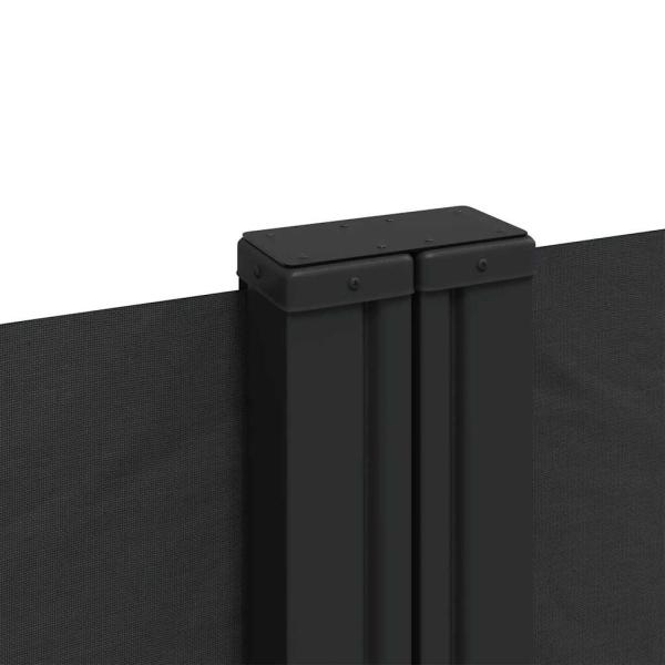 Seitenmarkise Ausziehbar Schwarz 120x600 cm