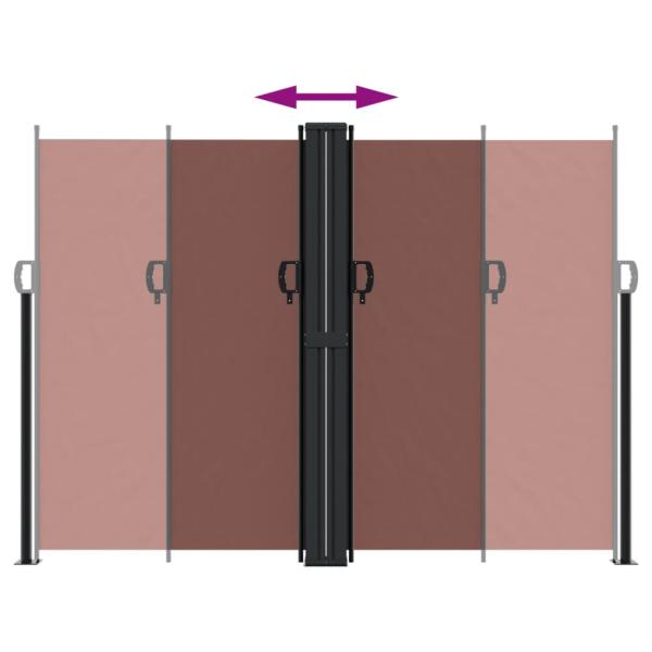Seitenmarkise Ausziehbar Braun 180x600 cm