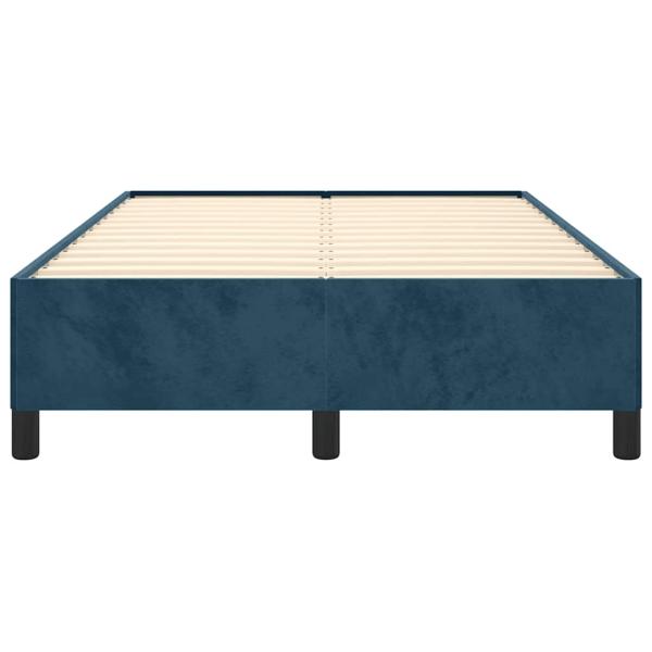 Bettgestell ohne Matratze Dunkelblau 120x190 cm Samt