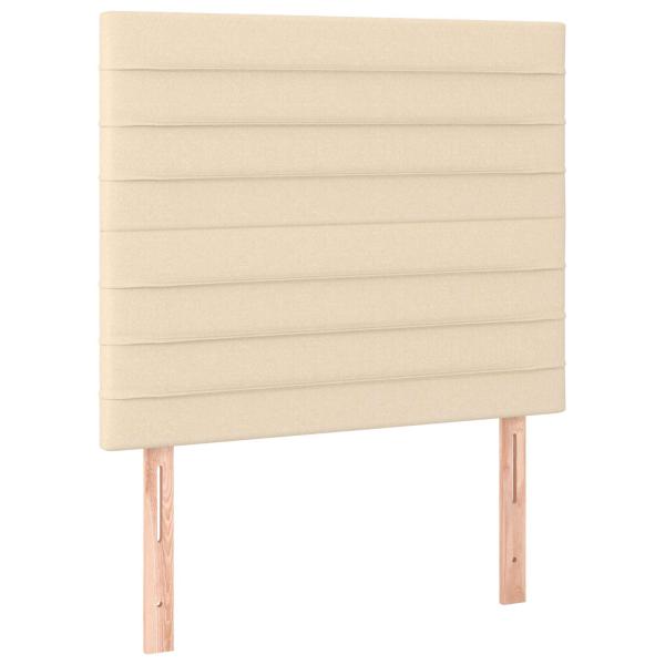 Boxspringbett mit Matratze Creme 120x190 cm Stoff