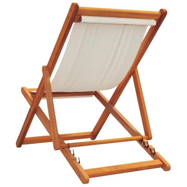 Klappstühle, 2 Stück, cremeweißer Stoff
