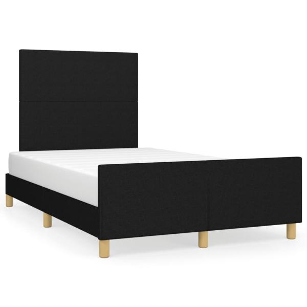 Bettgestell ohne Matratze Schwarz 120x190 cm Stoff