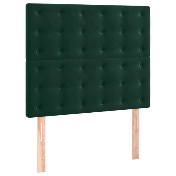Bettgestell ohne Matratze Dunkelgrün 120x190 cm Samt