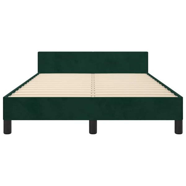 Bettgestell ohne Matratze Dunkelgrün 120x190 cm Samt