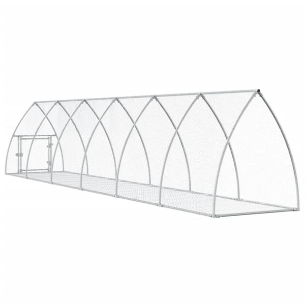 Hasenstall Silbern 105x600x120 cm Verzinkter Stahl