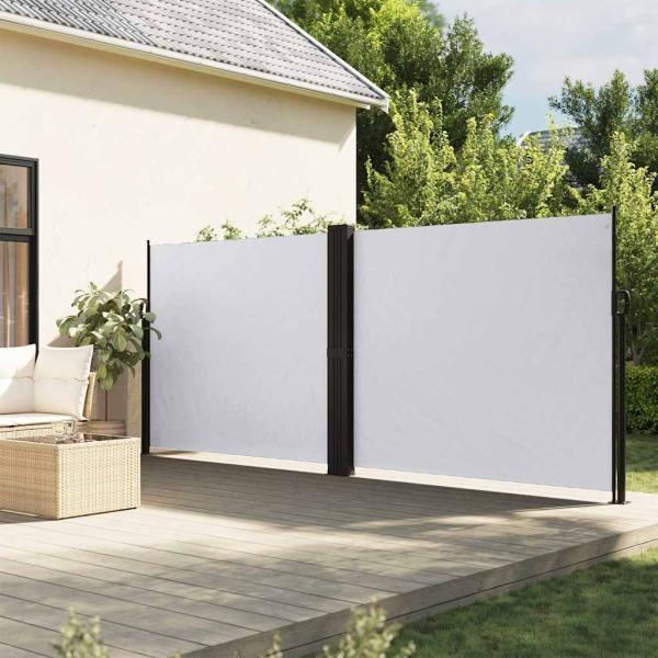 ARDEBO.de - Seitenmarkise Ausziehbar Weiß 160x600 cm