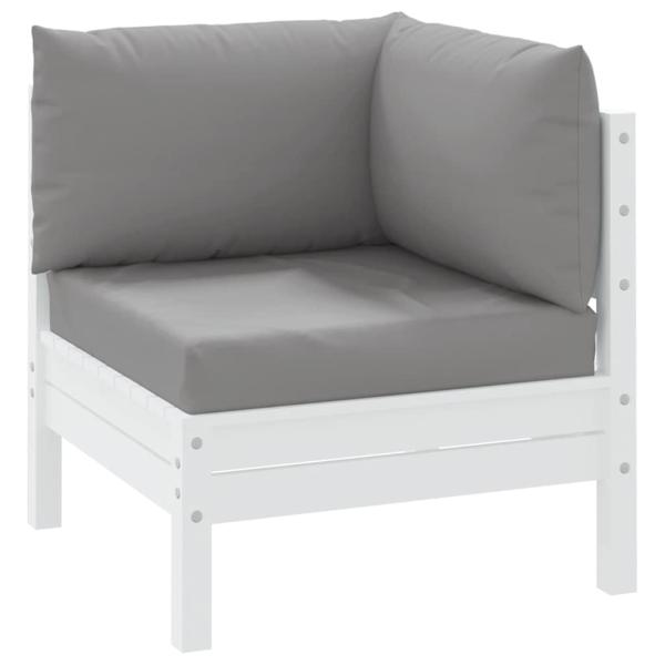 Palettenkissen 3-tlg. Grau Oxford-Gewebe