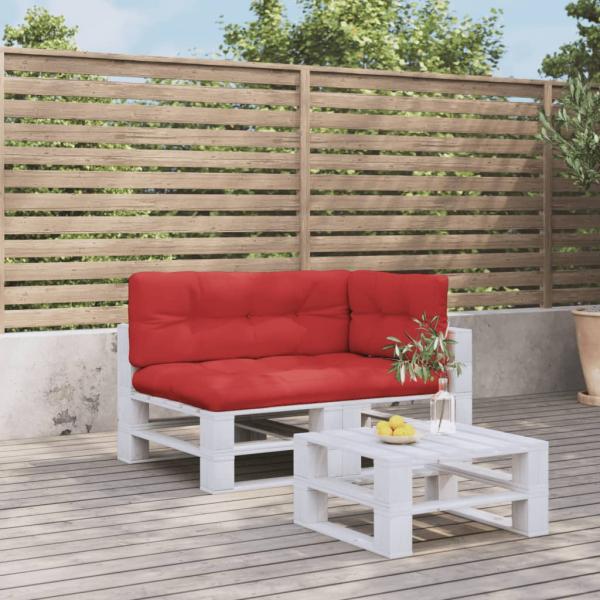 ARDEBO.de - Palettenkissen 3-tlg. Rot Stoff