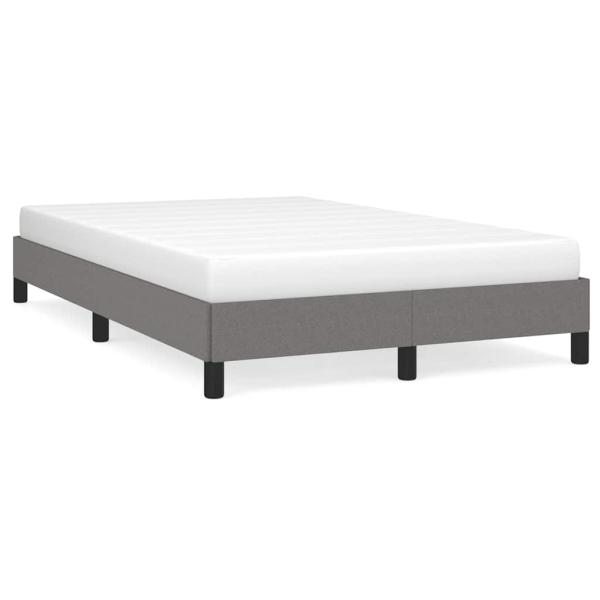 Bettgestell ohne Matratze Dunkelgrau 120x190 cm Stoff